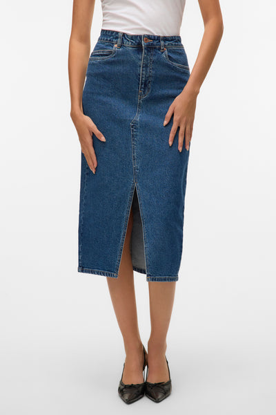 Rok 3/4 Mid blue denim - VERO MODA®