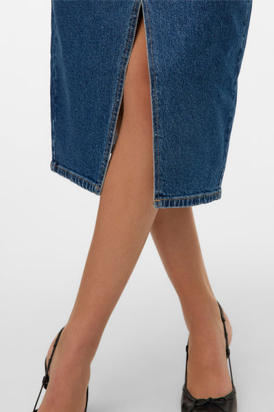 Rok 3/4 Mid blue denim - VERO MODA®