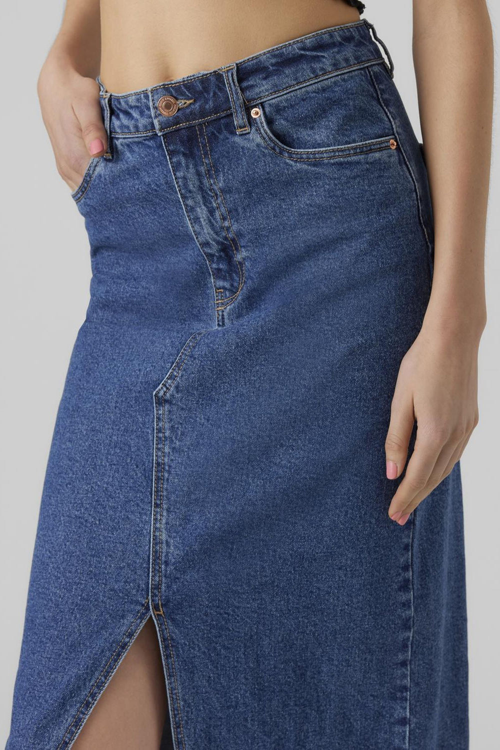 Rok 3/4 Mid blue denim - VERO MODA®