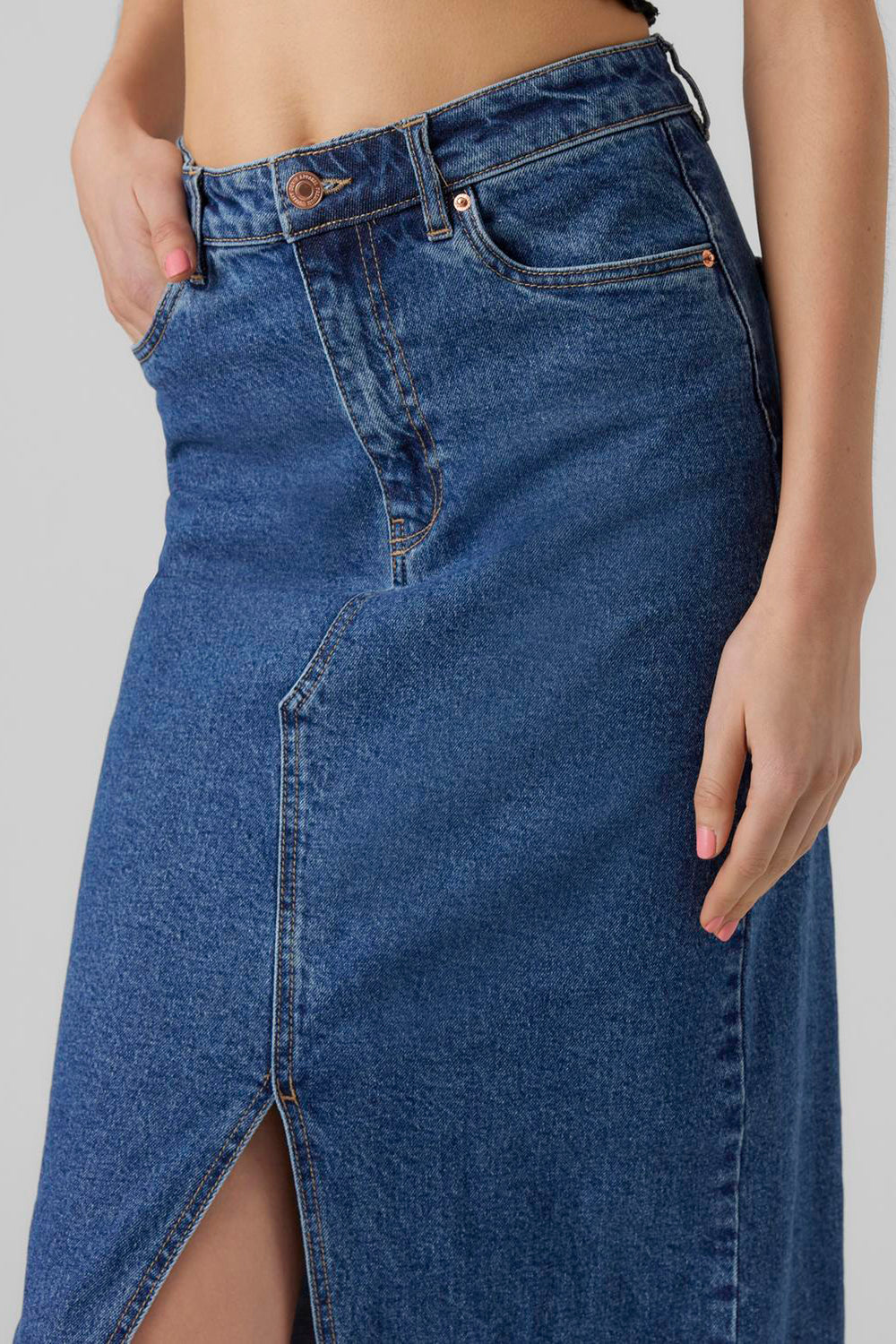 Rok 3/4 Mid blue denim - VERO MODA®