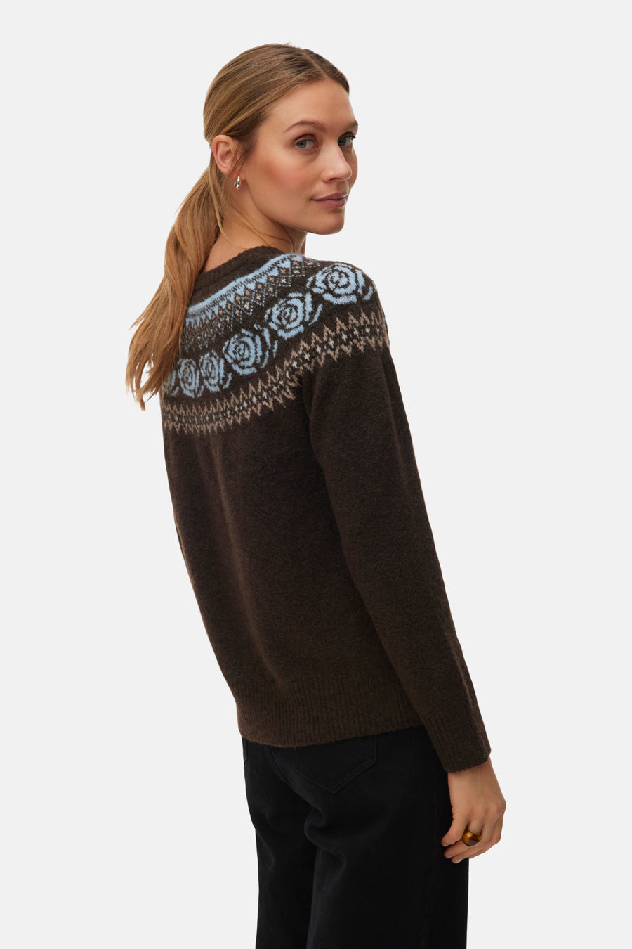 Trui met ronde hals bruin - VERO MODA®