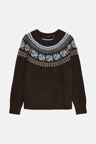 Trui met ronde hals bruin - VERO MODA®