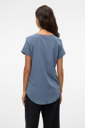 Blouse à manches courtes - bleu - VERO MODA®