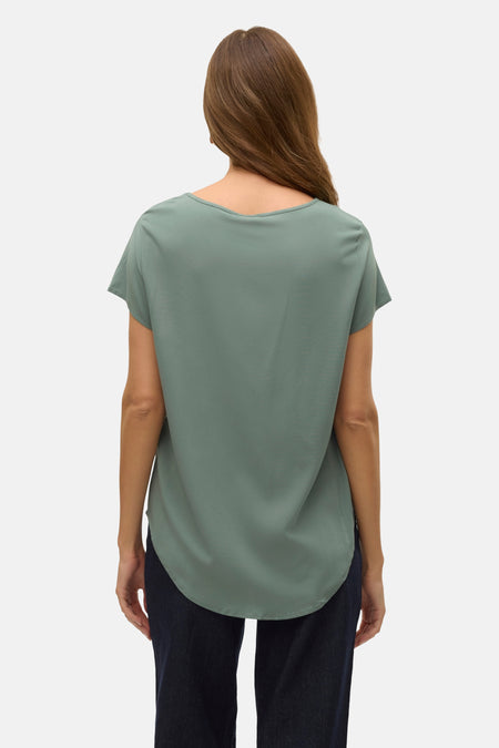 Blouse met korte mouwen - groen
