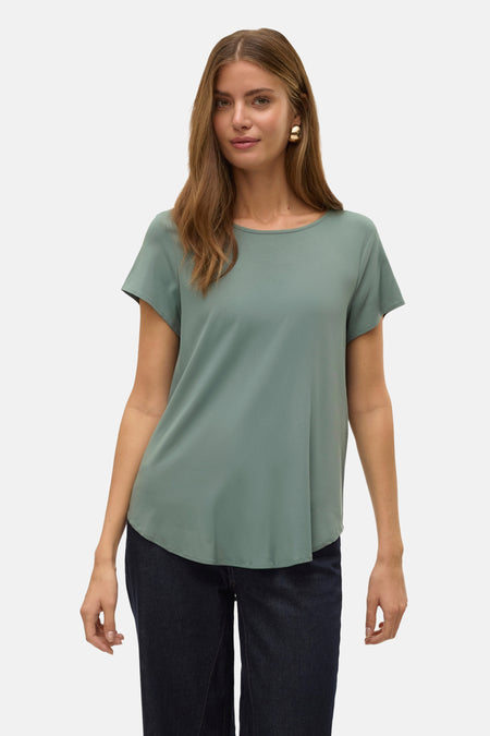 Blouse met korte mouwen - groen