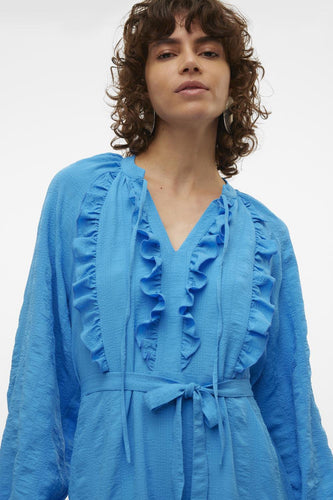 Robe &agrave; manches longues - bleu - VERO MODA®