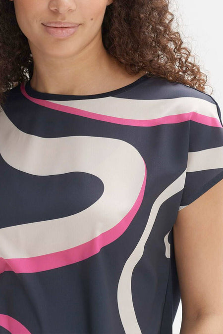Blouse à manches courtes - bleu