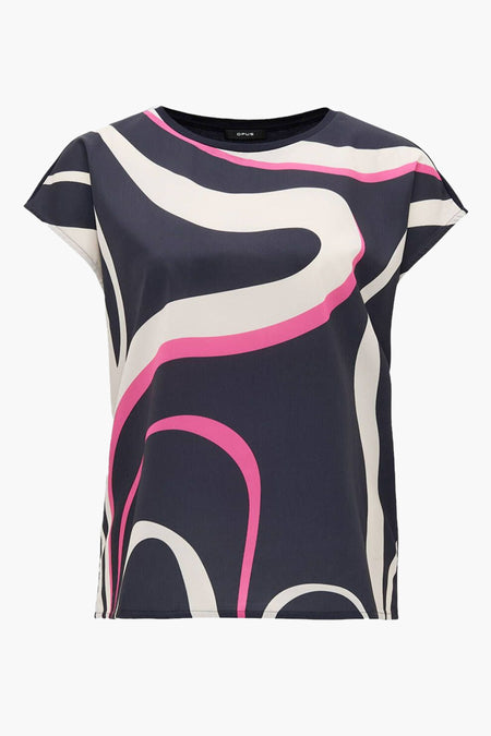 Blouse à manches courtes - bleu