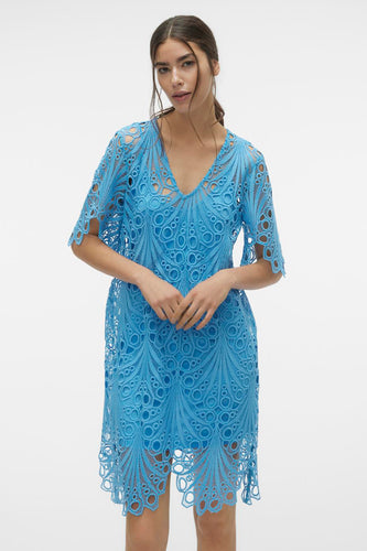 Kleedje met korte mouwen - blauw - VERO MODA®