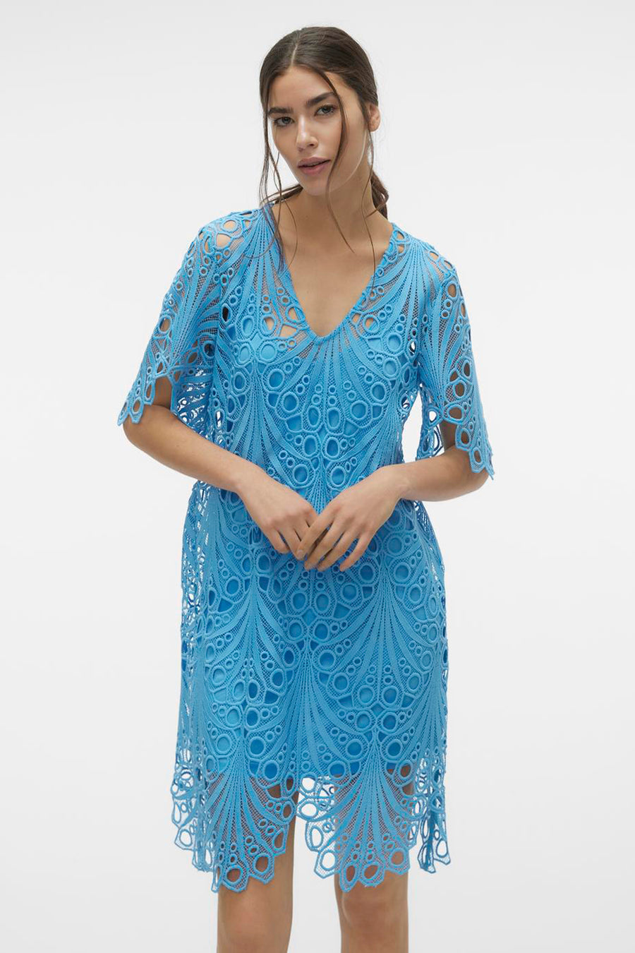 Kleedje met korte mouwen - blauw - VERO MODA®