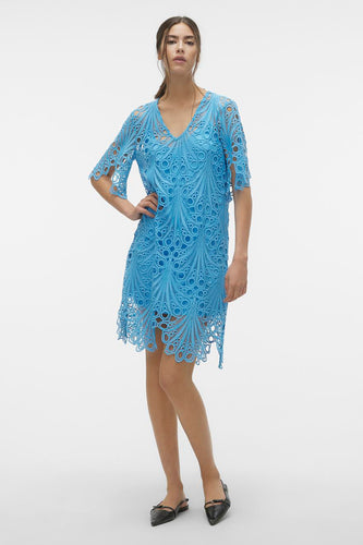 Kleedje met korte mouwen - blauw - VERO MODA®