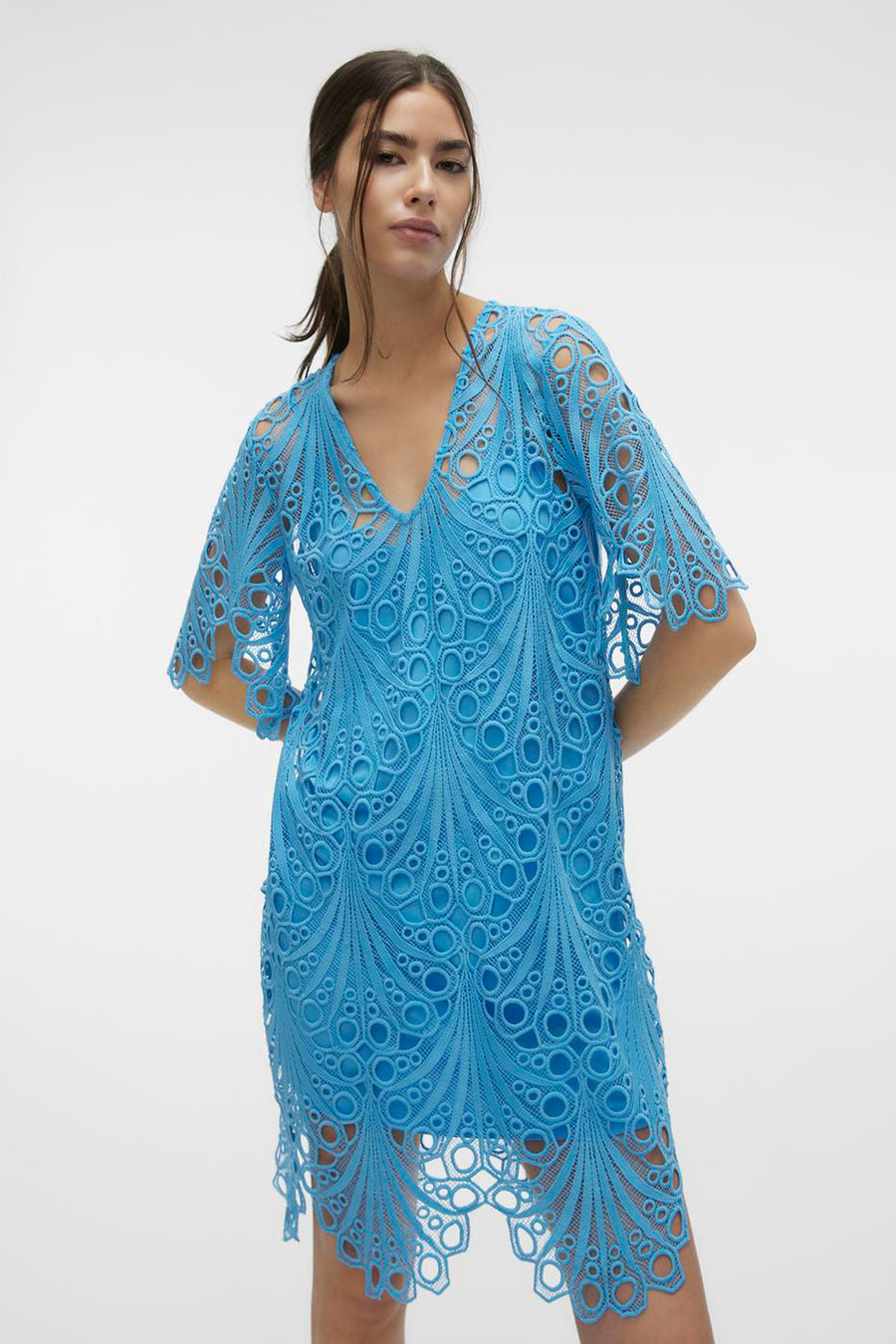 Kleedje met korte mouwen - blauw - VERO MODA®