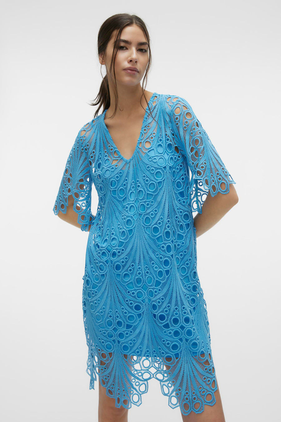 Kleedje met korte mouwen - blauw - VERO MODA®