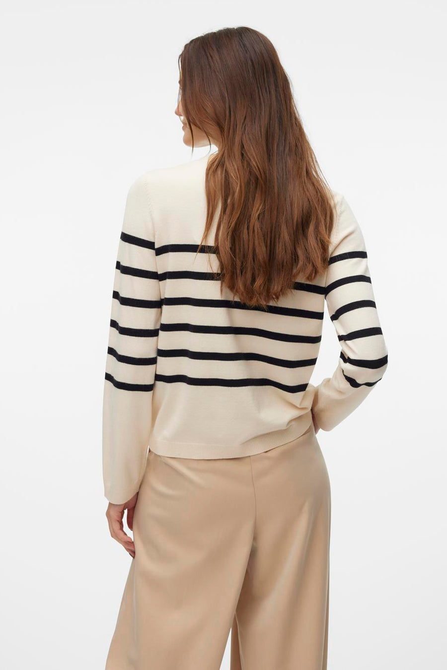 Pull met ronde hals - ecru - VERO MODA®