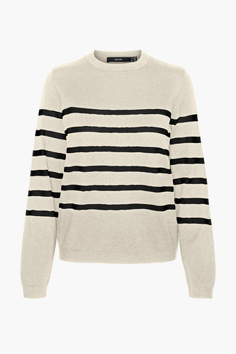 Pull met ronde hals - ecru - VERO MODA®