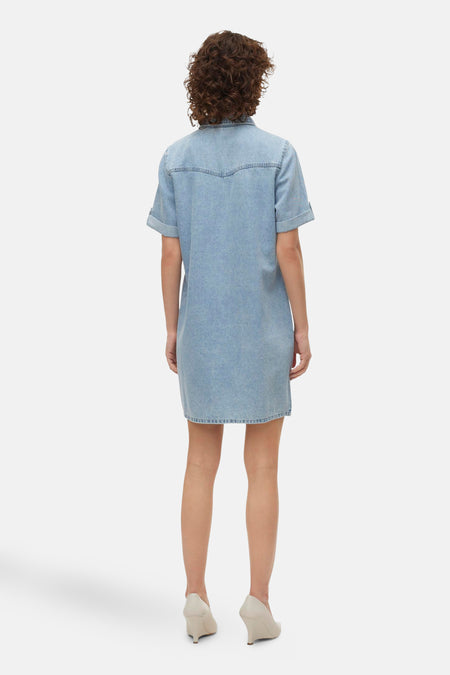 Kleedjes (korte mouwen) Light blue denim - VERO MODA®