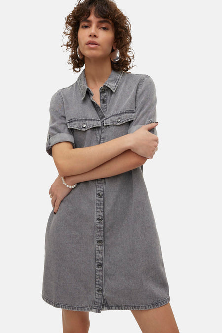 Kleedjes (korte mouwen) Grijs - VERO MODA®