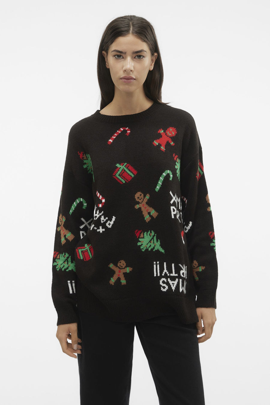 Pull met ronde hals - zwart - VERO MODA®