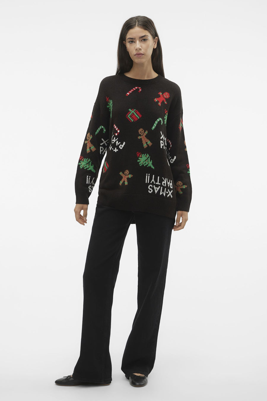 Pull met ronde hals - zwart - VERO MODA®