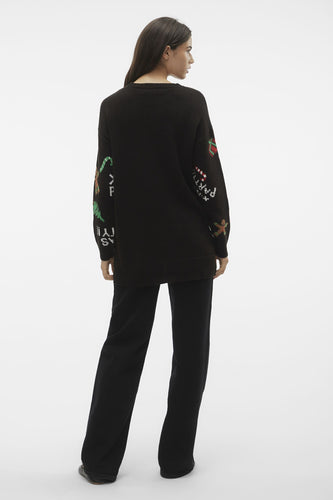 Pull met ronde hals - zwart - VERO MODA®