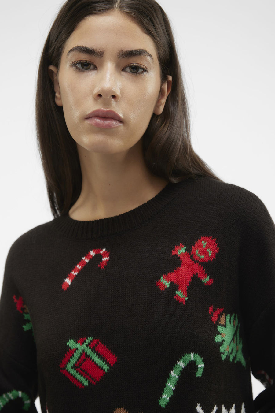 Pull met ronde hals - zwart - VERO MODA®