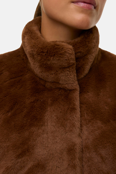 VMSONJAPOPPY FAUX FUR WAISTCOAT GA BOO