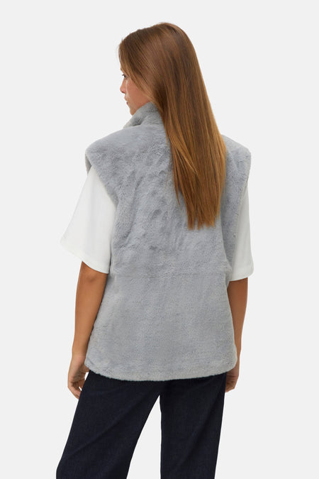 VMSONJAPOPPY FAUX FUR WAISTCOAT GA BOO