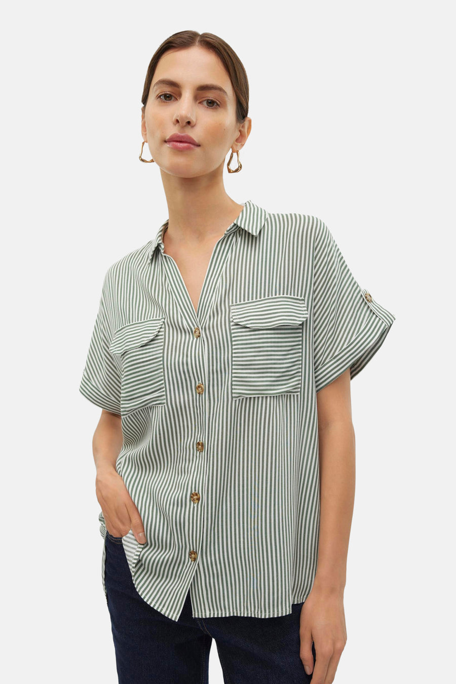 Chemise à manches courtes - vert - VERO MODA®