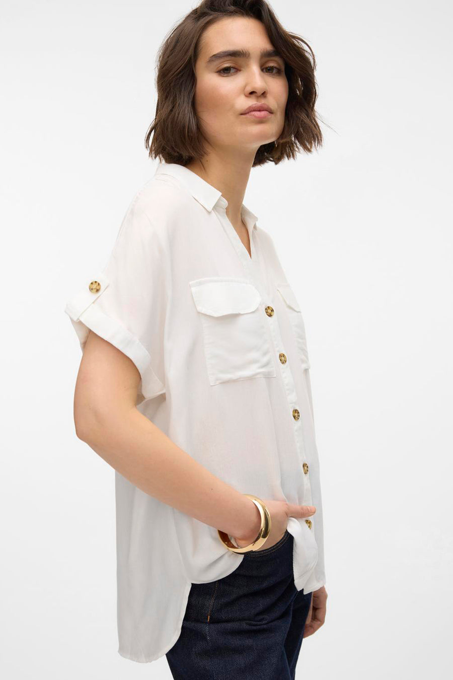 Chemise à manches courtes - blanc - VERO MODA®