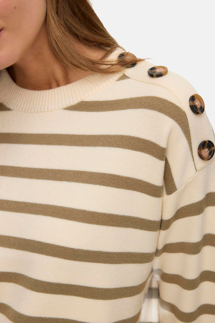 Pull met ronde hals - beige - VERO MODA®