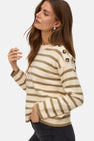 Pull met ronde hals - beige