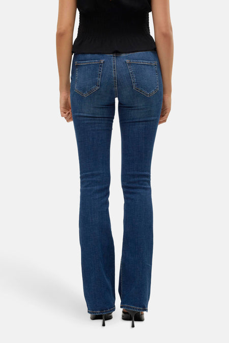 FLASH FLARE - dark blue denim