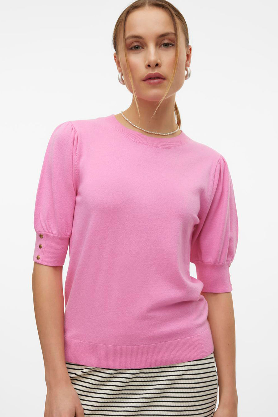 Pull met ronde hals - roze - VERO MODA®