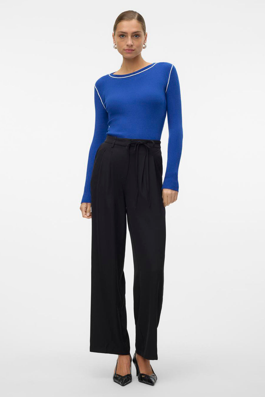 Pull met ronde hals - blauw - VERO MODA®