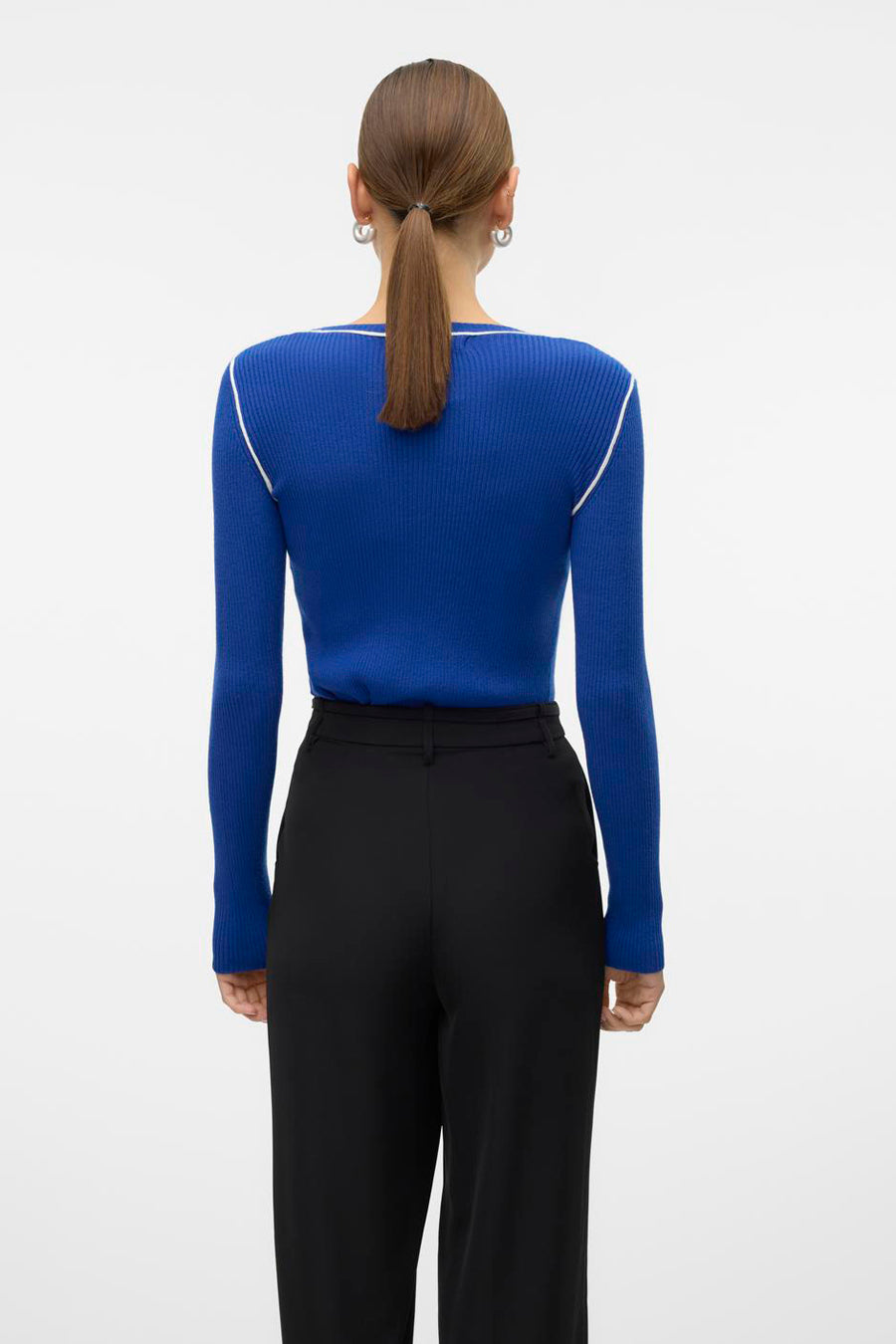 Pull met ronde hals - blauw - VERO MODA®