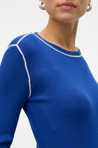 Pull met ronde hals - blauw - VERO MODA®