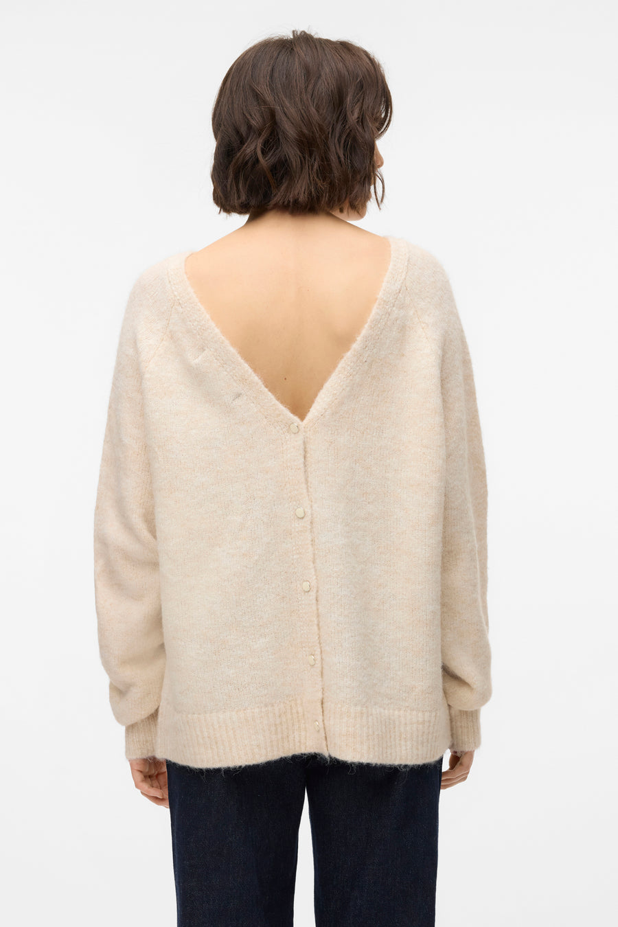 Pull met ronde hals - beige - VERO MODA®