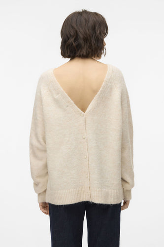 Pull met ronde hals - beige - VERO MODA®