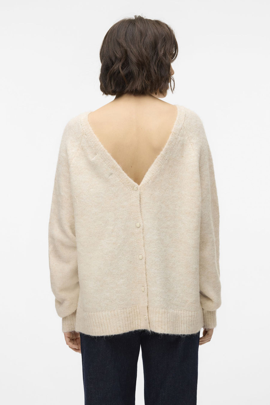 Pull met ronde hals - beige - VERO MODA®