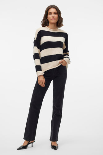Pull met ronde hals - zwart - VERO MODA®