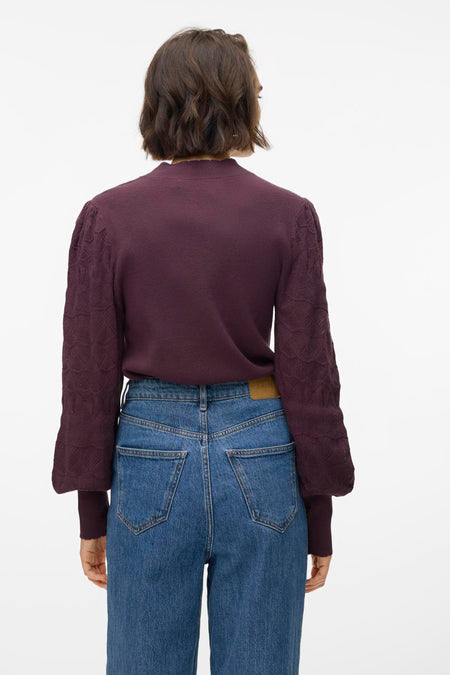 Pull à col rond - violet