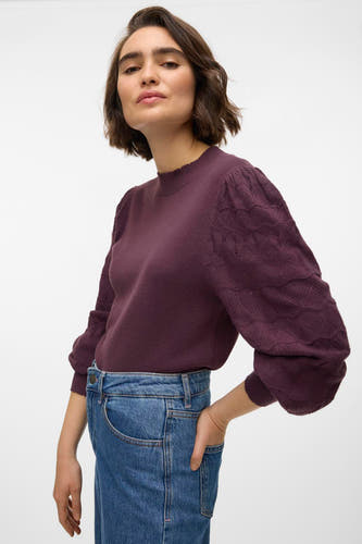 Pull à col rond - violet