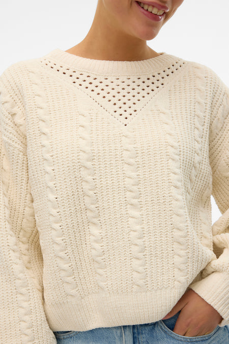Trui met ronde hals Beige - VERO MODA®