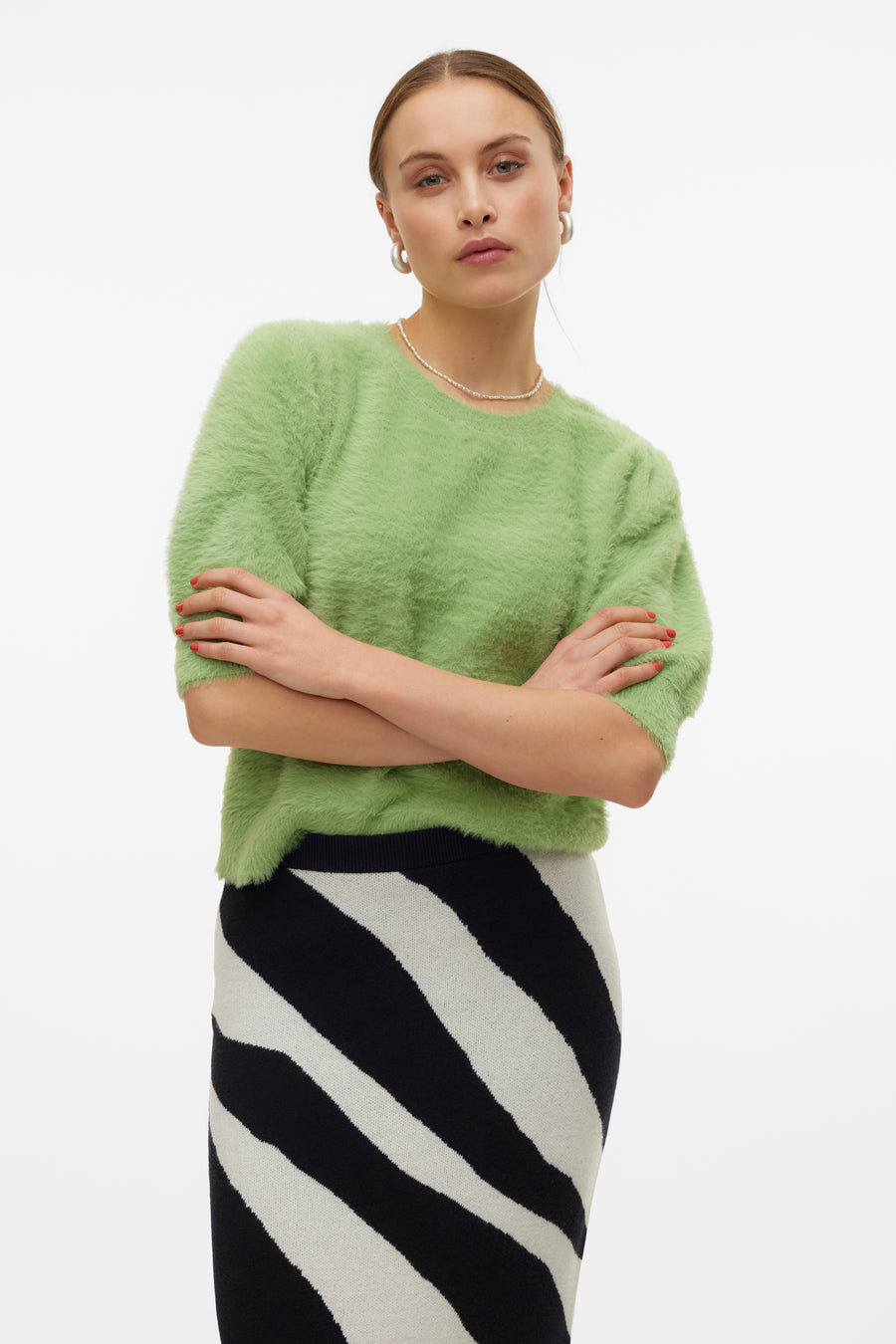 Pull met ronde hals - groen