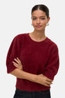 Pull met ronde hals - rood