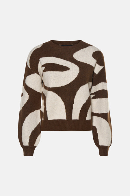 Pull col O - brun