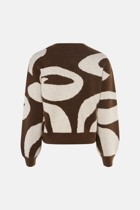 Pull col O - brun