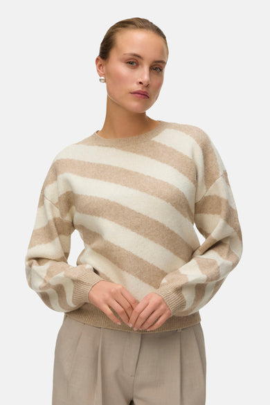 Trui met ronde hals beige - VERO MODA®
