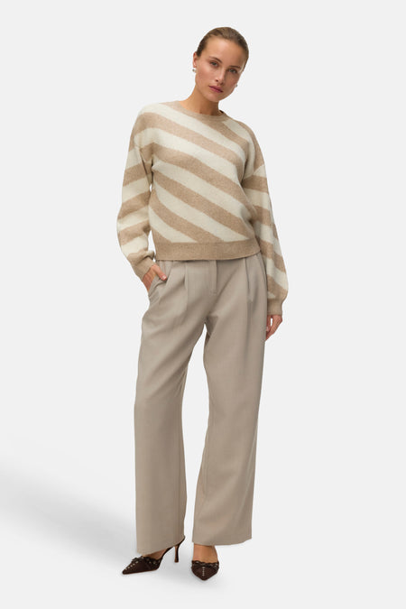 Trui met ronde hals beige - VERO MODA®