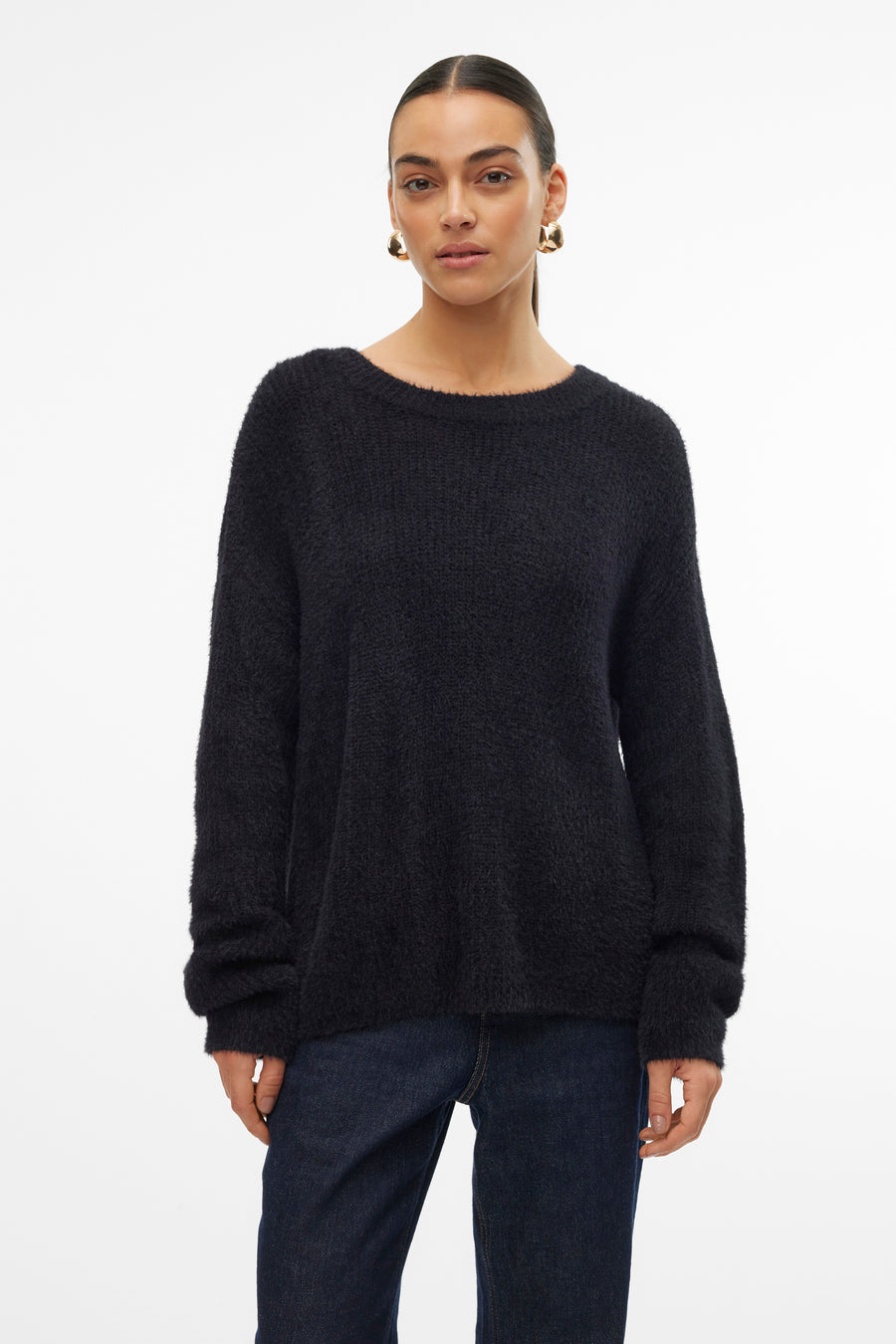 Pull met ronde hals - zwart - VERO MODA®